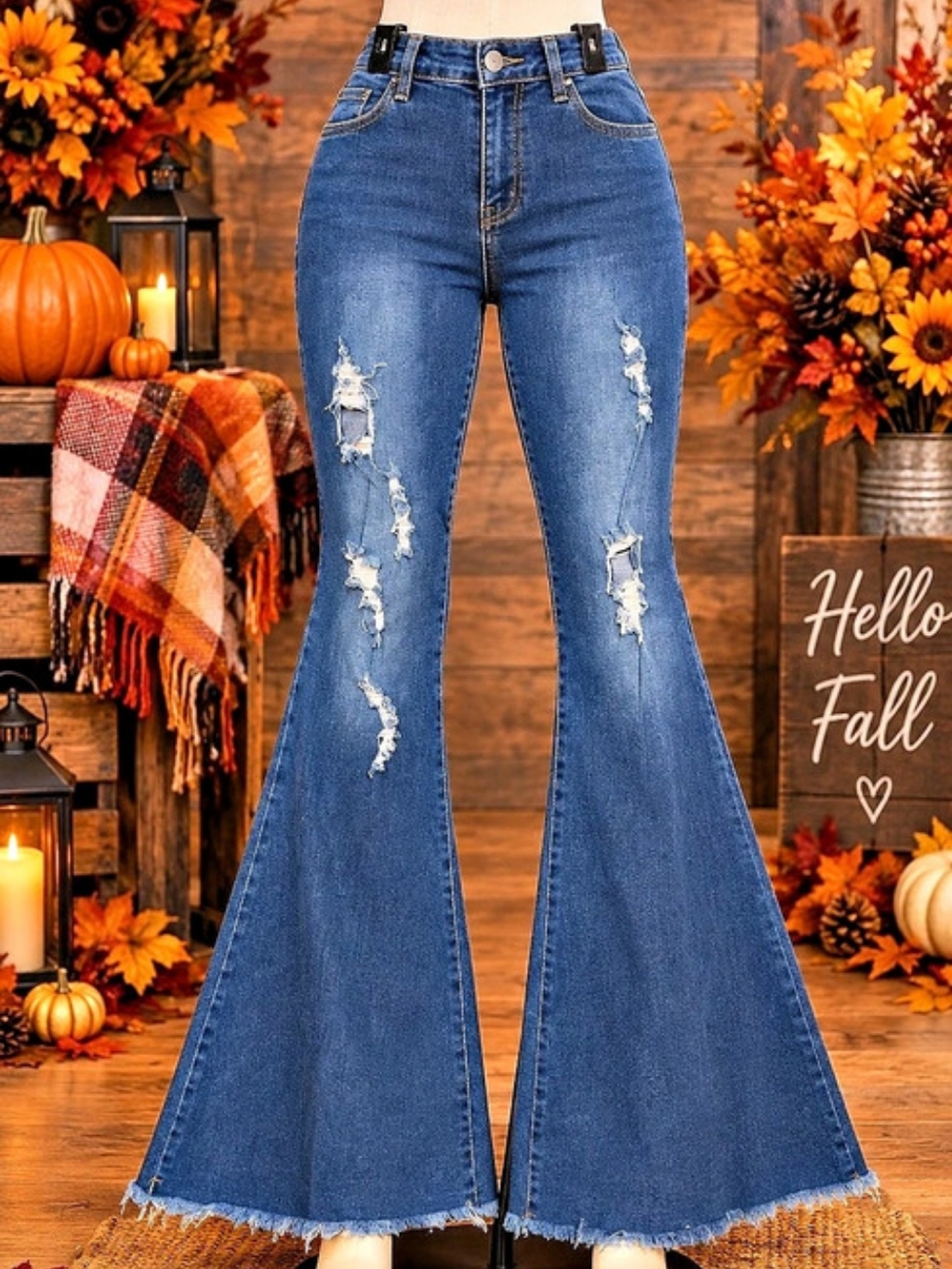 Women's Flare Jeans in Blue